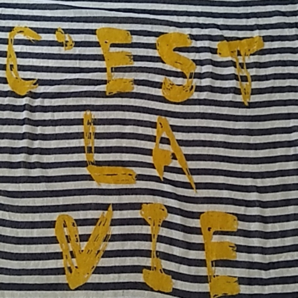 Sheer spell out scarf